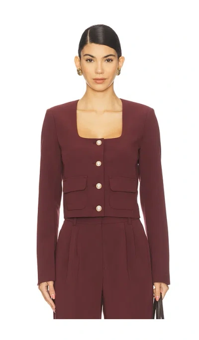 Favorite Daughter Laura Crop Jacket In Brown