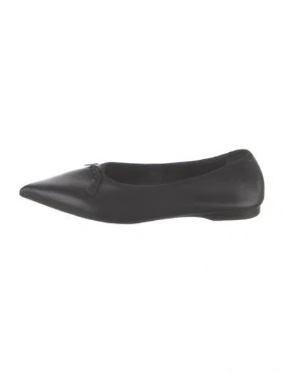 Pre-owned Favorite Daughter Leather Ballet Flats In Black