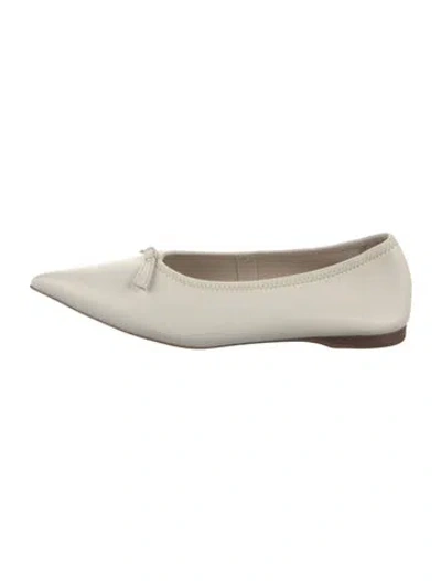 Pre-owned Favorite Daughter Leather Ballet Flats In White
