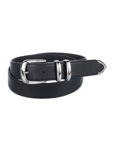 Pre-owned Favorite Daughter Leather Belt In Black