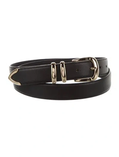 Pre-owned Favorite Daughter Leather Belt In Black