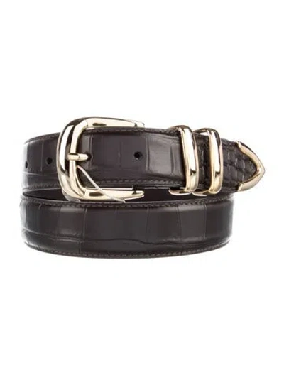 Pre-owned Favorite Daughter Leather Belt In Black