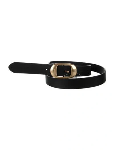Pre-owned Favorite Daughter Leather Belt In Black