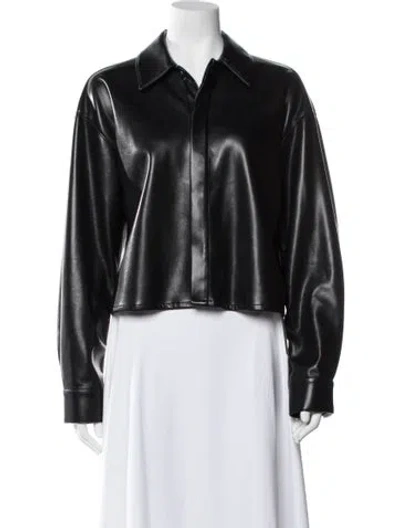 Pre-owned Favorite Daughter Leather Blazer In Black