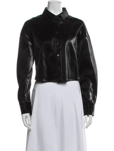 Pre-owned Favorite Daughter Leather Jacket In Black