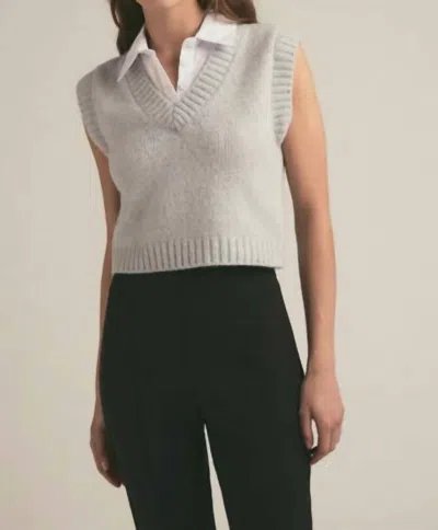 Favorite Daughter Leigh Vest In Lt Grey In Multi