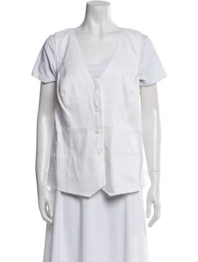 Pre-owned Favorite Daughter Linen Jacket In White