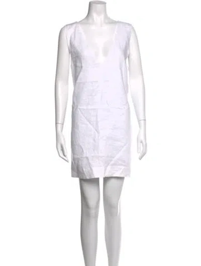Pre-owned Favorite Daughter Linen Mini Dress W/ Tags In White