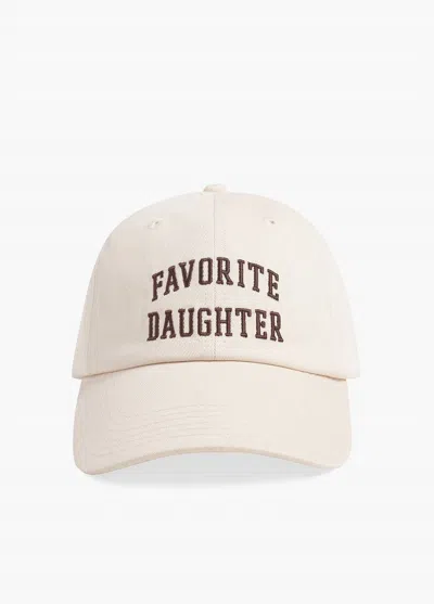 Favorite Daughter Logo Baseball Cap In Khaki And Coffee In Pink