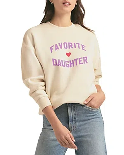 Favorite Daughter Logo Graphic Sweatshirt In Gardenia