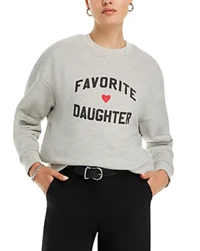 Favorite Daughter Logo Graphic Sweatshirt In Heather Grey