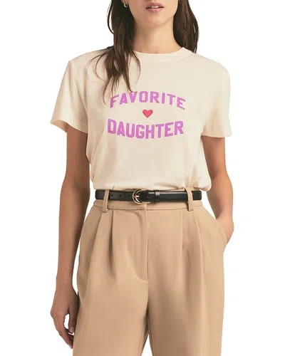 Favorite Daughter Logo Graphic Tee In White Rouge