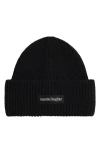Favorite Daughter Logo Patch Beanie In Black