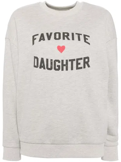 Favorite Daughter Heart Logo Sweatshirt In Grey