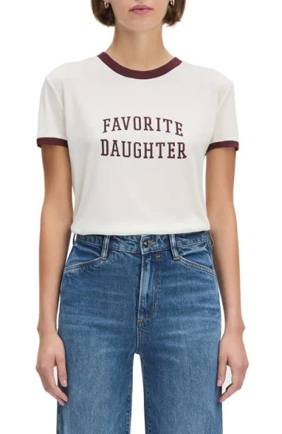 FAVORITE DAUGHTER FAVORITE DAUGHTER LOGO RINGER T-SHIRT
