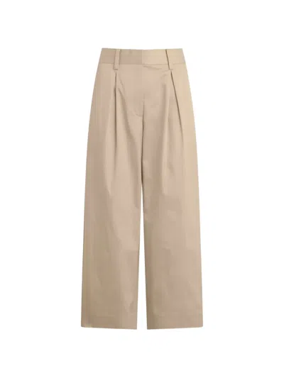 Favorite Daughter London Pleat-detail Trousers In Brown