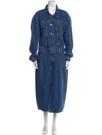 Pre-owned Favorite Daughter Long Dress In Blue