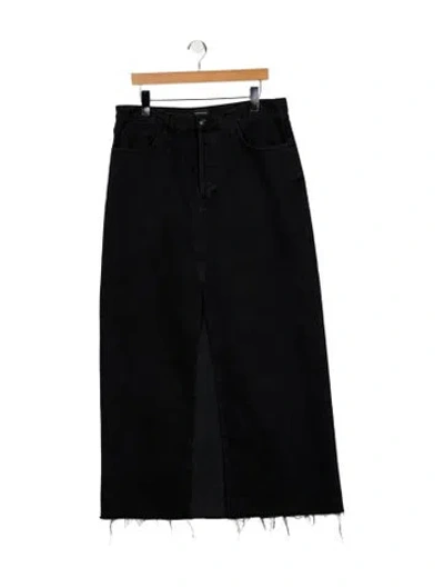 Pre-owned Favorite Daughter Long Skirt In Black