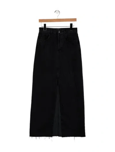 Pre-owned Favorite Daughter Long Skirt In Black