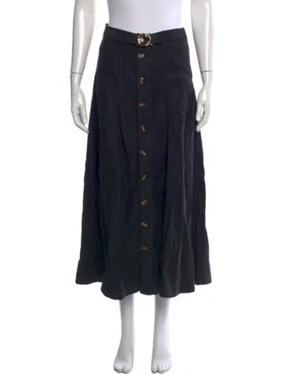 Pre-owned Favorite Daughter Long Skirt In Black