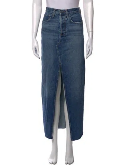Pre-owned Favorite Daughter Long Skirt In Blue