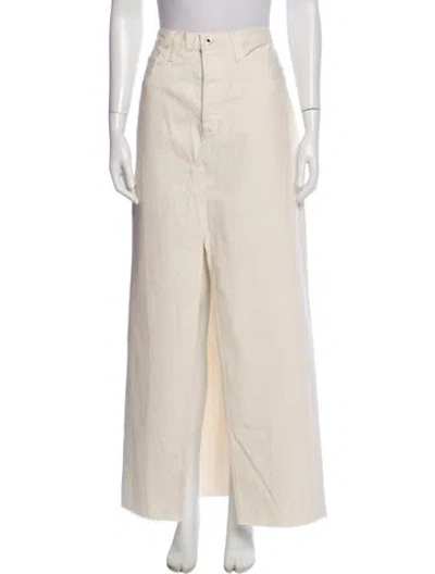 Pre-owned Favorite Daughter Long Skirt In Neutral