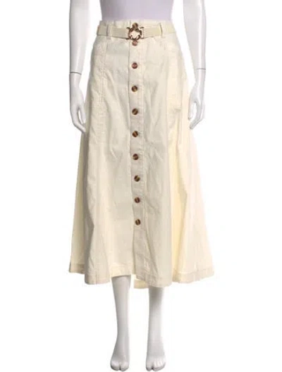 Pre-owned Favorite Daughter Long Skirt In Neutral