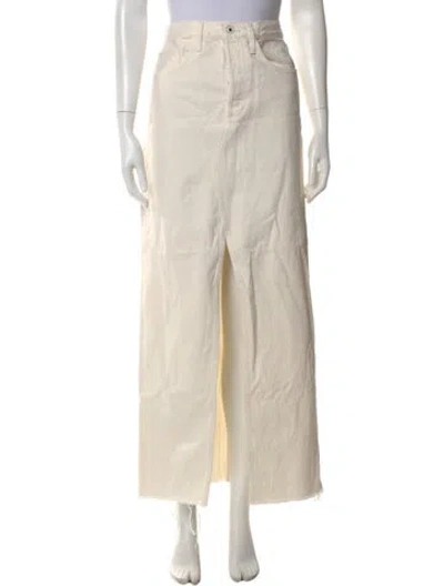 Pre-owned Favorite Daughter Long Skirt In Neutral