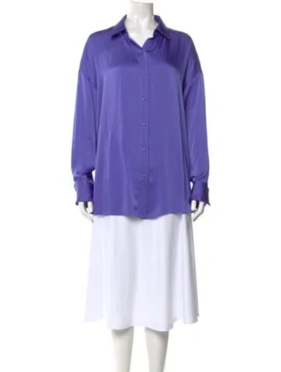 Pre-owned Favorite Daughter Long Sleeve Blouse In Purple