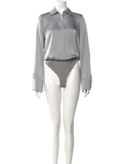 Pre-owned Favorite Daughter Long Sleeve Bodysuit In Neutral
