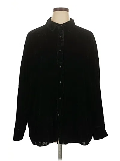 Pre-owned Favorite Daughter Long Sleeve Button Down Shirt In Black
