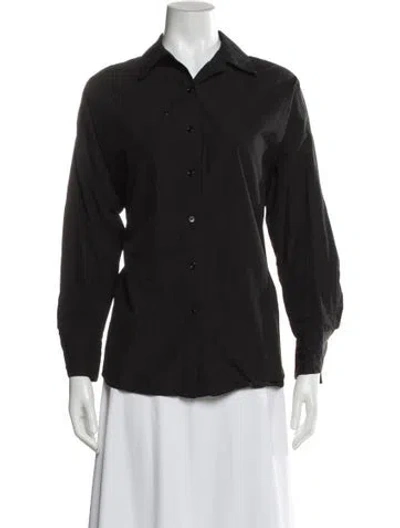 Pre-owned Favorite Daughter Long Sleeve Button-up Top In Gray