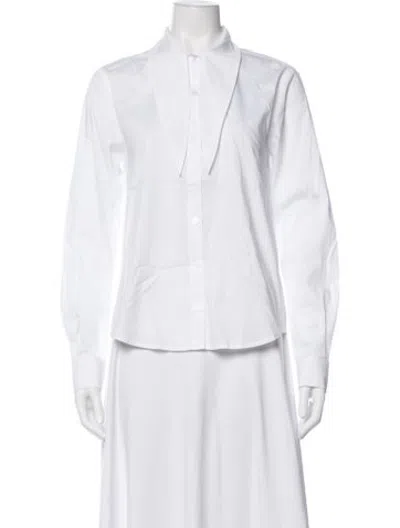 Pre-owned Favorite Daughter Long Sleeve Button-up Top In Neutrals
