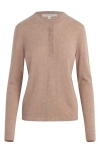 Favorite Daughter Lounge Merino Wool & Cashmere Blend Henley In Brown