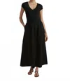 Favorite Daughter The Madison Mixed Media Dress In Black