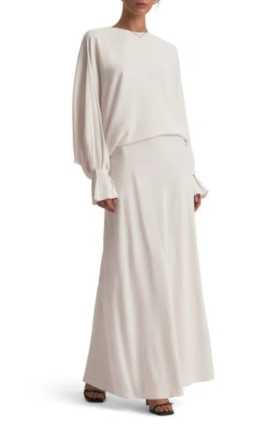 Favorite Daughter Making Me Blush Long Sleeve Maxi Dress In Neutral