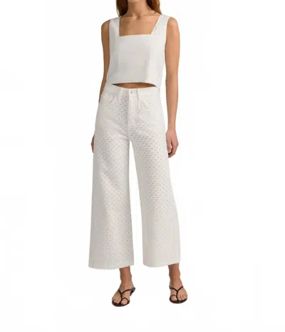 Favorite Daughter Masha Super High Rise Wide Leg Crop Jeans In Aspen In White