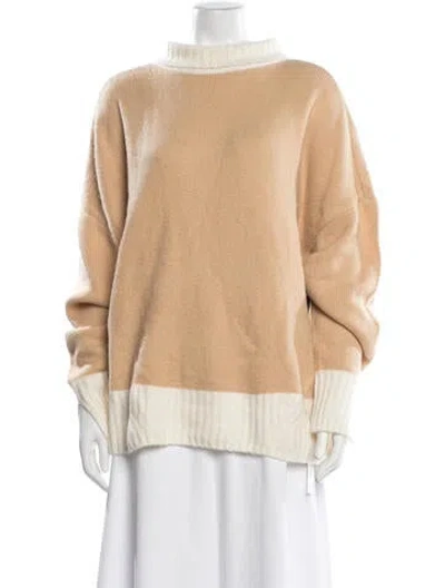 Pre-owned Favorite Daughter Merino Wool Colorblock Pattern Sweater W/ Tags In Neutrals