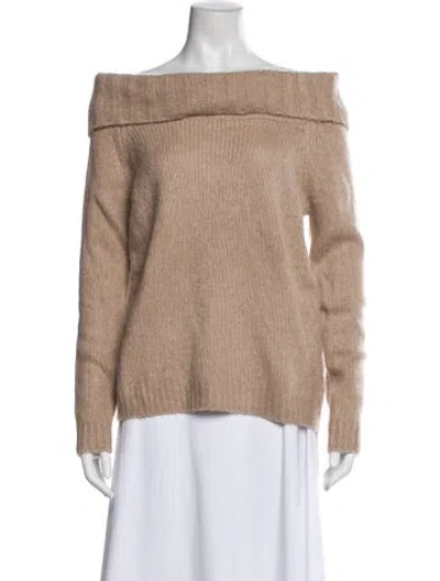Pre-owned Favorite Daughter Merino Wool Cowl Neck Sweater In Brown