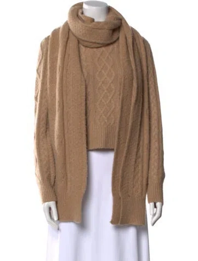 Pre-owned Favorite Daughter Merino Wool Cowl Neck Sweater In Neutral