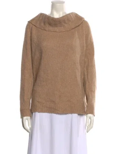 Pre-owned Favorite Daughter Merino Wool Cowl Neck Sweater In Neutral