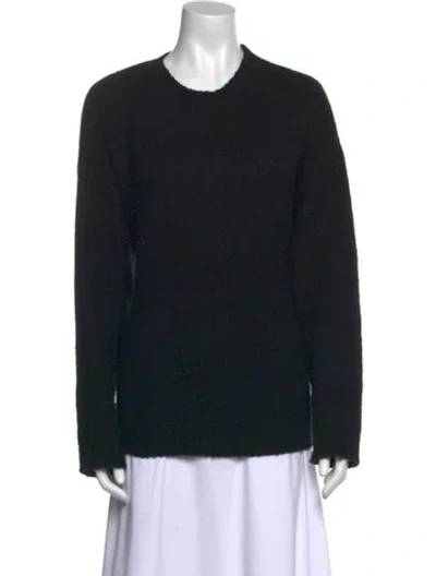 Pre-owned Favorite Daughter Merino Wool Crew Neck Sweater In Black