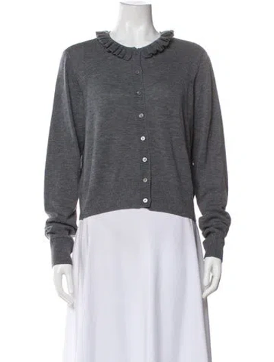 Pre-owned Favorite Daughter Merino Wool Crew Neck Sweater In Gray