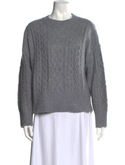 Pre-owned Favorite Daughter Merino Wool Crew Neck Sweater In Gray