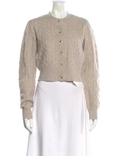 Pre-owned Favorite Daughter Merino Wool Crew Neck Sweater In Neutral