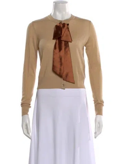 Pre-owned Favorite Daughter Merino Wool Crew Neck Sweater In Neutral