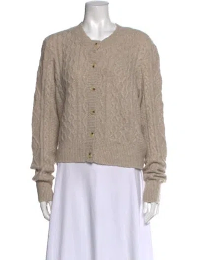 Pre-owned Favorite Daughter Merino Wool Crew Neck Sweater In Neutral