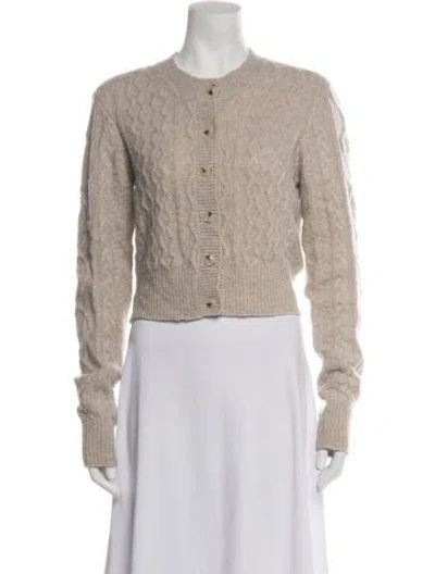 Pre-owned Favorite Daughter Merino Wool Crew Neck Sweater In Neutrals