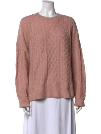 Pre-owned Favorite Daughter Merino Wool Crew Neck Sweater In Pink