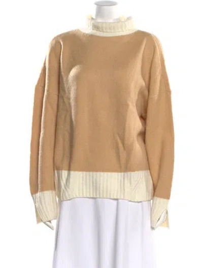 Pre-owned Favorite Daughter Merino Wool Mock Neck Sweater W/ Tags In Neutral